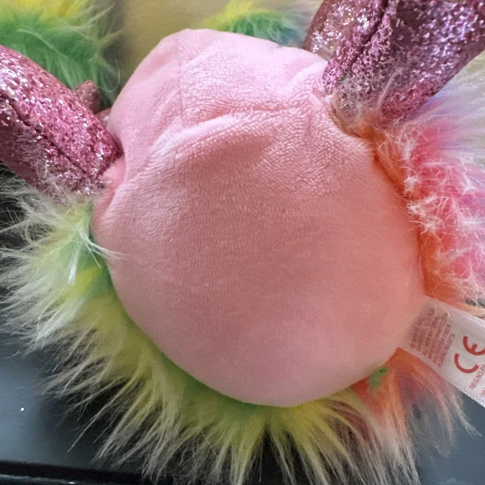 Ty PIPPA And ASHA Rainbow Sherbert Fur Platypus AND Ostrich‎ Beanie Boo